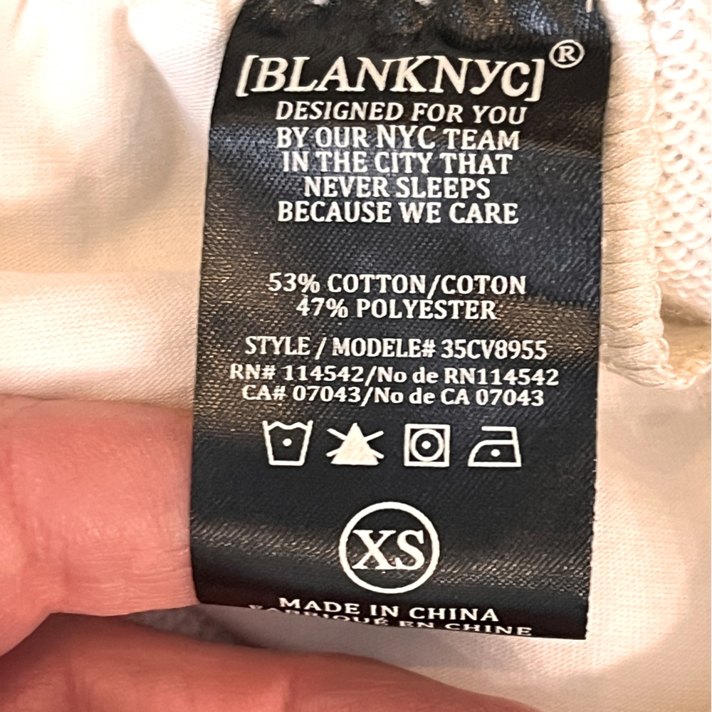 NWOT Blank NYC Printed Faux Denim French Terry Shorts Real Pockets Pull-on XS - Picture 7 of 8